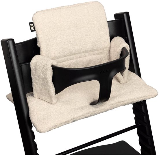 Stoelverkleiner TrippTrapp - Geschikt voor Stokke Tripp Trapp Kussenset - Kinderstoel Verkleiner - Perfecte Pasvorm - Extra Dik - Beige Bouclé van Merkloos