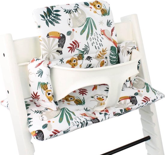 Stoelverkleiner TrippTrapp - Geschikt voor Stokke Tripp Trapp Kussenset - Kinderstoel Verkleiner - Perfecte Pasvorm - Geplastificeerd en Snel Schoon - Wit aap van Ukje