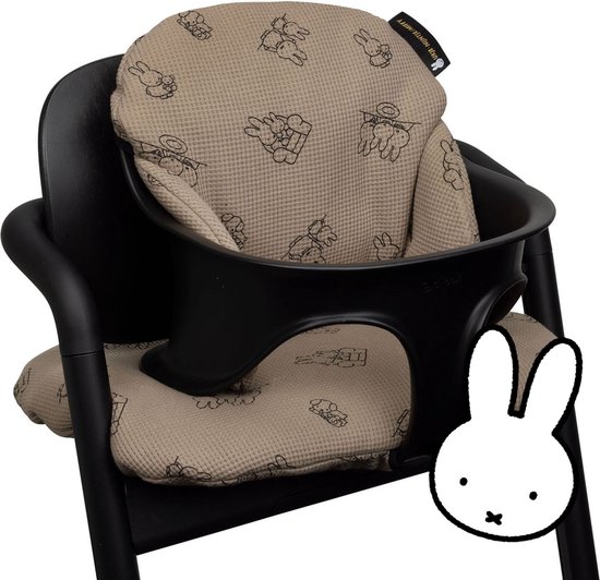 Stoelverkleiner Ukje-Nijntje - Geschikt voor Cybex Lemo Kussenset - Kinderstoel Verkleiner - Perfecte Pasvorm - Zachte wafelstof - 3 Delig - Extra dik - Nijntje wafelstof van Merkloos