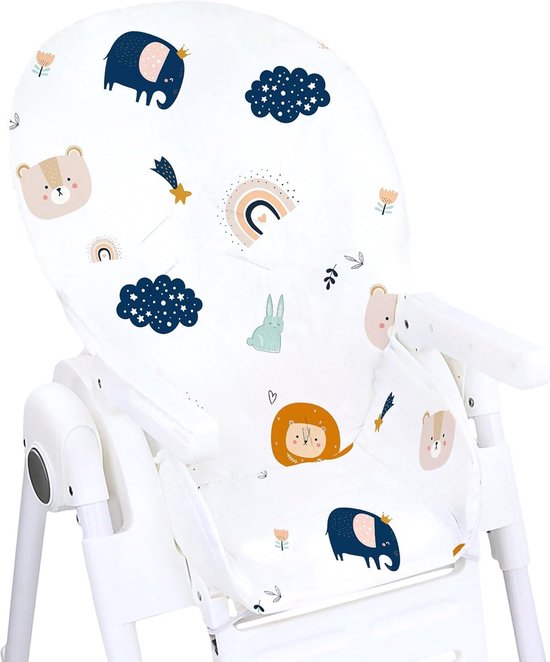 Stoelverkleiner voor hoge stoel, zitkussen, zitkussen, kinderstoel, universeel passend voor regenboog van Luchild