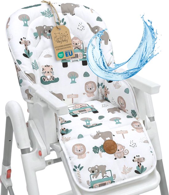 Stoelverkleiner voor kinderstoel Baby Stoelkussen Stoel - Kinderzitkussen voor Ikea Peg Perego Kinderstoel Stoelhoes voor kinderstoel Babystoel en kinderstoelen Oeko-Tex certificaat Afrika