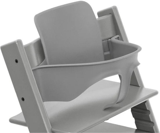 Stoelverkleiner voor Stokke Tripp Trapp – Babyset - Rugleuning & Beugel – Grijs
