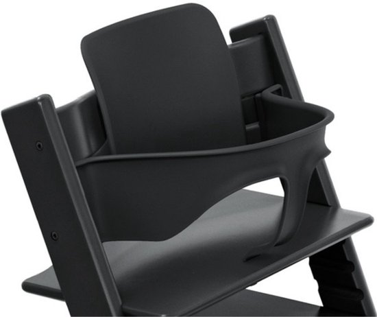 Stoelverkleiner voor Stokke Tripp Trapp – Babyset - Rugleuning & Beugel – Zwart