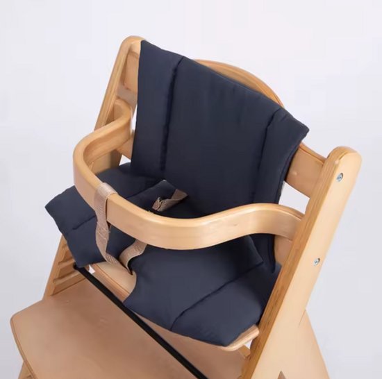 Stoelverkleiner zwart - stoelverkleiner houten kinderstoel - kussenset - kinderstoel verkleiner