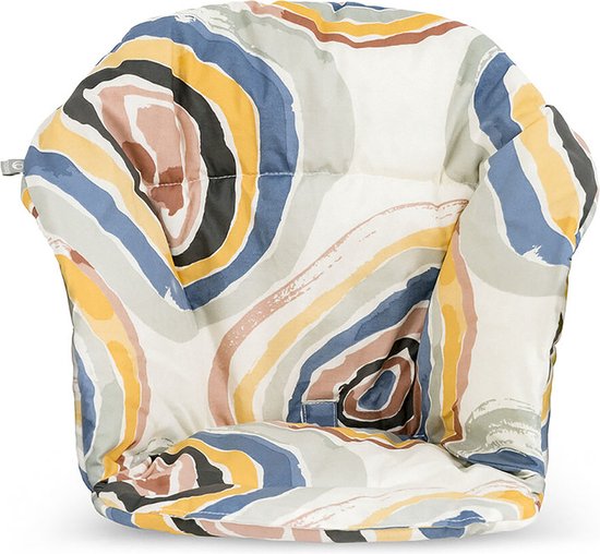 Stokke Clikk kussen, Multi Circles - Compatibel met de Stokke Clikk kinderstoel - Biedt ondersteuning voor baby's - Omkeerbaar en machinewasbaar - Geschikt voor kinderen van 6-36 maanden van Merkloos