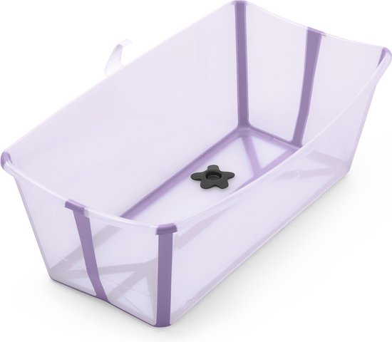 Stokke Flexi Bath, Lavender - Opvouwbaar babybadje - Lichtgewicht, duurzaam en gemakkelijk op te bergen - Handig om thuis of op reis te gebruiken - Geschikt voor pasgeborenen en baby's van Stokke