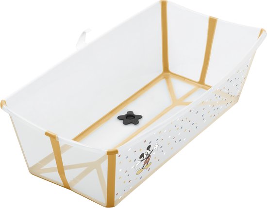 Stokke Flexi Bath X-Large, Mickey Celebration - Ruim opvouwbaar babybadje - Lichtgewicht en gemakkelijk op te bergen - Handig voorthuis of op reis - Geschikt voor kinderen van 0-6 jaar van Stokke