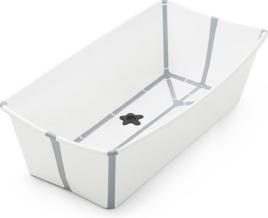 Stokke Flexi Bath X-Large, Wit - Ruim opvouwbaar babybadje - Lichtgewicht en gemakkelijk op te bergen - Handig voorthuis of op reis - Geschikt voor kinderen van 0-6 jaar van Stokke