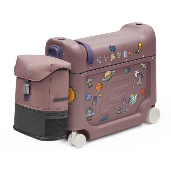 Stokke JetKids Reispakket, Hazy Lilac - Met BedBox Ride-On koffer en rugzak - Voor kinderen van 2-7 Jaar (tot 35 kg) van Stokke