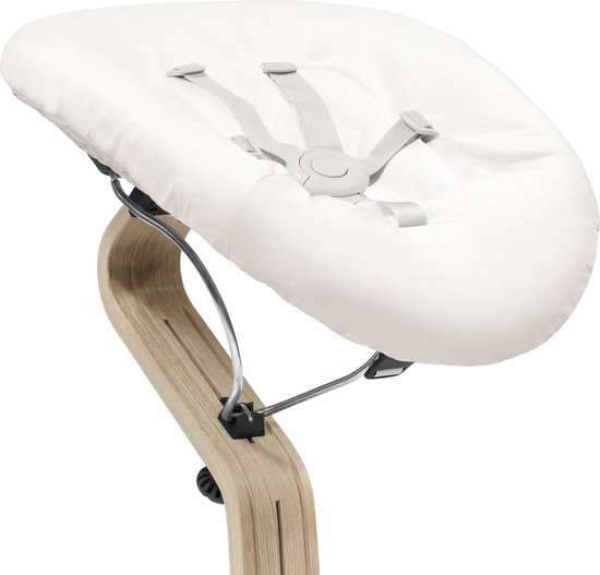 Stokke Nomi newbornset, Zwart/Grey Sand - Inclusief 5-punts veiligheidsharnas en omkeerbare, wasbare textielset - Past op alle Stokke Nomi stoelen van Stokke