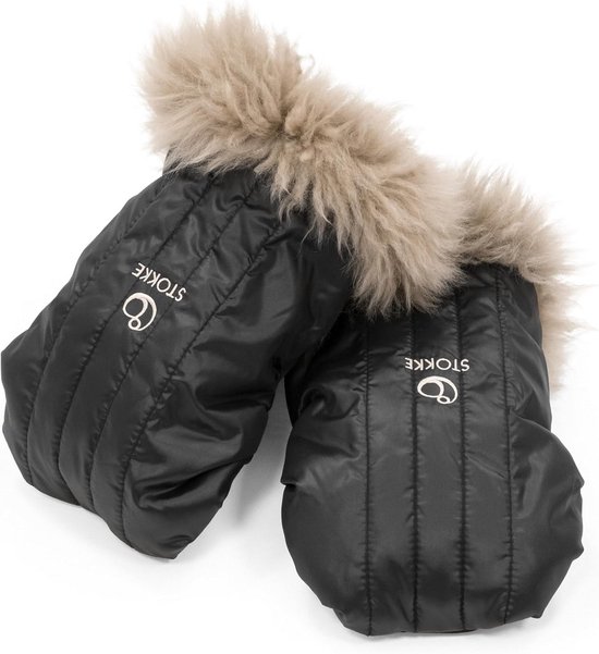 Stokke Stroller Wanten - Zacht Fleece met Bontkraag - Bevestiging voor Alle Stokke Strollers - Wind- en Weerbestendig - Eenvoudig Te Bevestigen - Winteraccessoire van Merkloos