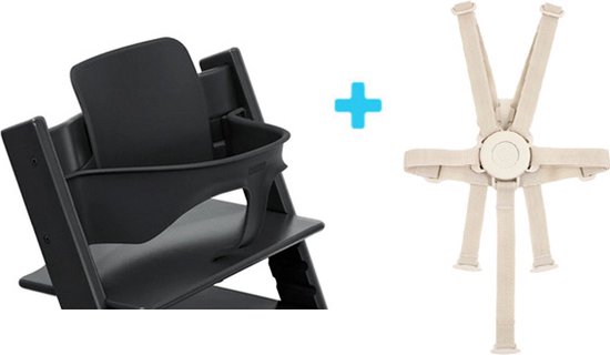 Stokke Tripp Trapp | Bundel | Babyset² en Harness² | Zwart van Merkloos