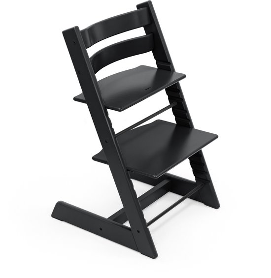 Stokke Tripp Trapp bundel Black | Babyset Black | Newbornset zwart/antraciet | Tray Zwart | Kussenset Nordic grey van Merkloos