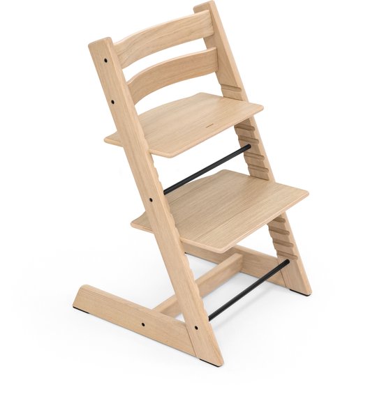 Stokke Tripp Trapp bundel Oak Natural | Babyset Natural | Newborn Vanilla White/ Beige | Tray Vanilla White | Kussenset Beige