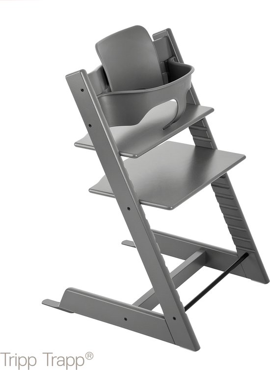 Stokke Tripp Trapp Kinderstoel met Babyset - Storm Grey van Merkloos