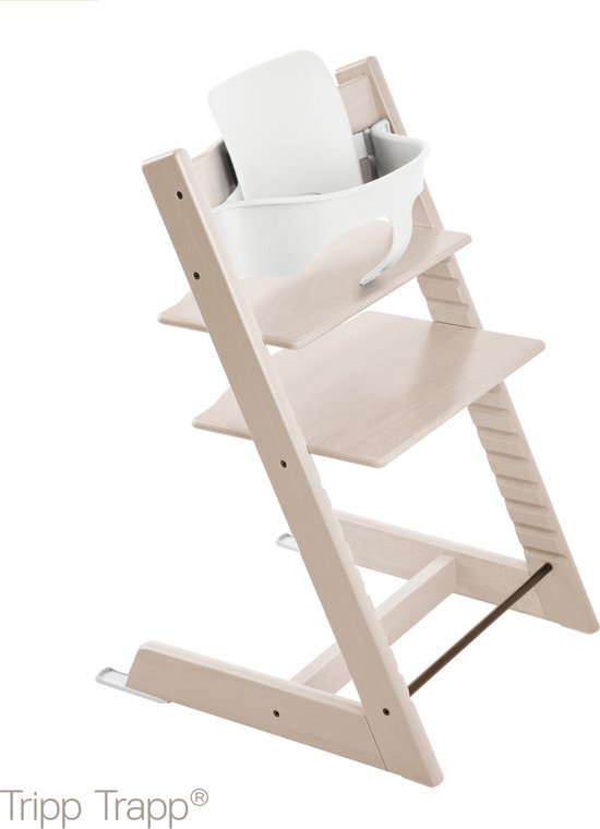 Stokke Tripp Trapp Kinderstoel met Babyset - White Wash van Stokke