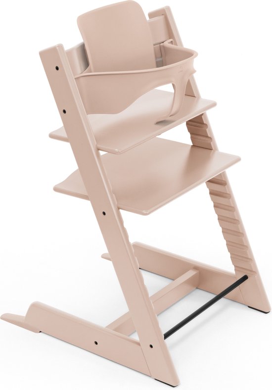 Stokke Tripp Trapp kinderstoel, sereen roze - inclusief stoel + babyset2 voor kinderen van 6-36 maanden - verstelbaar, ergonomisch en gemakkelijk schoon te maken van Stokke