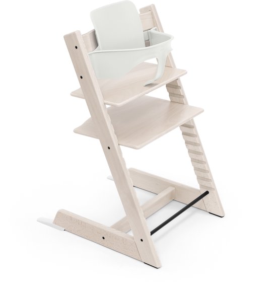 Stokke Tripp Trapp-kinderstoel White Wash, inclusief babyset White voor kinderen van 6-36 maanden van Merkloos
