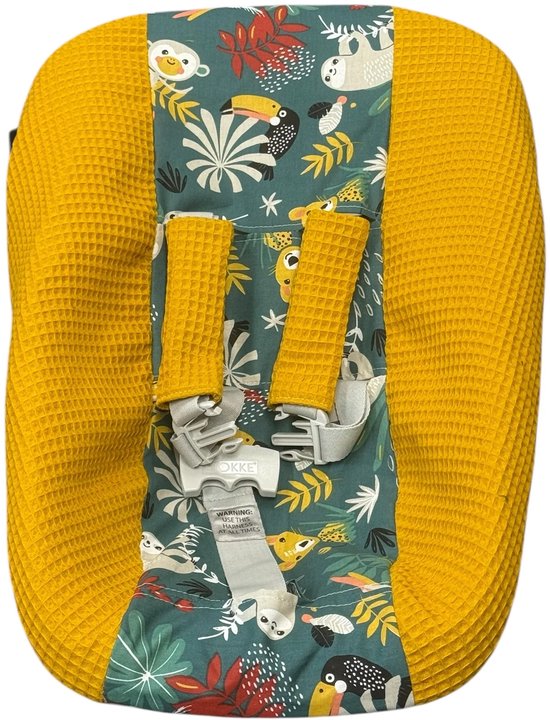 Stokke Tripp Trapp Newborn hoes okergeel groene jungle van Merkloos