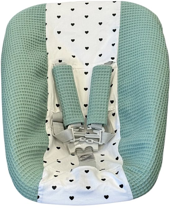 Stokke Tripp Trapp newborn hoes oud groen hartjes van Merkloos