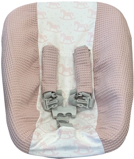 Stokke Tripp Trapp newborn hoes oud roze hobbelpaard van Merkloos