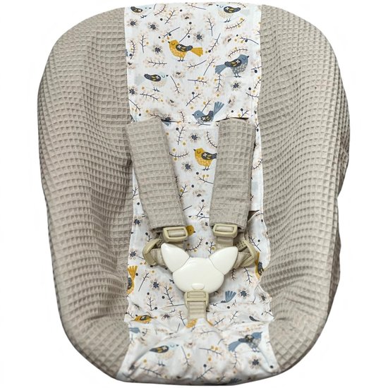Stokke Tripp Trapp newborn hoes zand ecru taupe vogeltjes