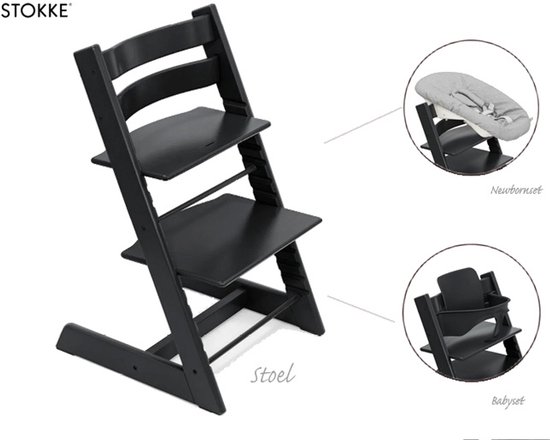 Stokke Tripp Trapp Zwart + newbornset + babyset