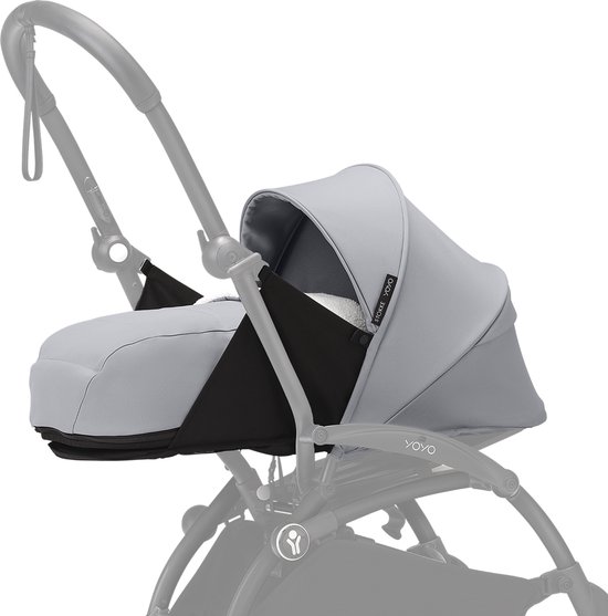Stokke YOYO 0+ Newborn Pack, Stone - Inclusief matras, uitschuifbare luifel en vijfpuntsgordel - Vereist YOYO-frame (apart verkrijgbaar) van Stokke
