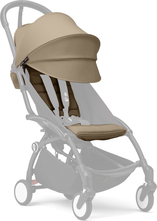 Stokke YOYO 6+ Color Pack, Toffee - Alleen textiel: zitkussen, uitschuifbare luifel en achterzak met ritssluiting - Vereist YOYO-frame (apart verkrijgbaar) van Stokke