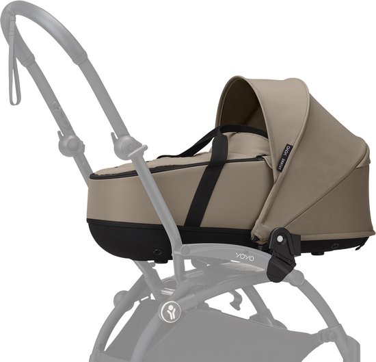 Stokke YOYO Newborn Shell, Taupe - Voor baby's tot 6 maanden of 9 kg - Inclusief semi-harde kap, tweepersoonsmatras en voetenzak - Voor YOYO-frame (los verkrijgbaar) van Merkloos