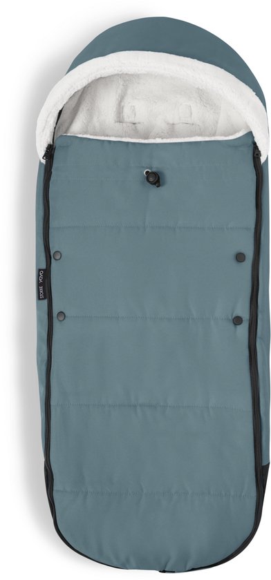 Stokke YOYO voetenzak, Aqua - Sherpa-voering, fleece met trekkoord, dubbele vulling - Machinewasbaar op 30°C - Inclusief kleine tas van Merkloos