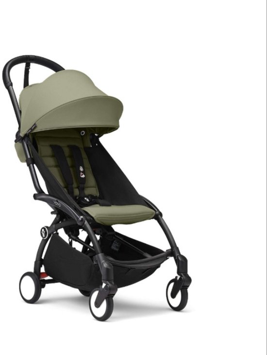 Stokke YOYO³ kinderwagen - Olijfgroen op Zwart