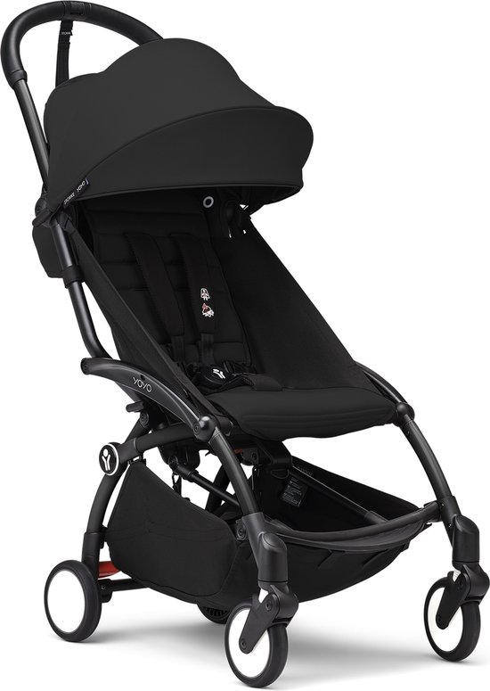 Stokke YOYO3 kinderwagen vanaf 6 maanden - Inclusief zwart frame, zitkussen + luifel - In een handomdraai in- en uitklapbaar - Licht en compact - Compatibel met handbagage van Stokke