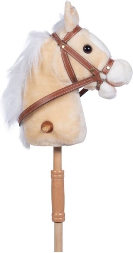 Stokpaard Belle - met geluid - kleur beige van Angel Toys