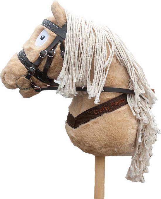 Stokpaard Crafty Ponies Hobby Horse Palomino + Staldoos & Hoofdstel van Crafty Ponies