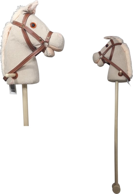 Stokpaard Met Geluid Beige Rib van Little Dutch