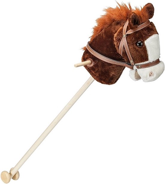 stokpaard met geluid -Middenbruin-Met geluid-Fun-Kinderspeelgoed hobby horse van Butter Goods