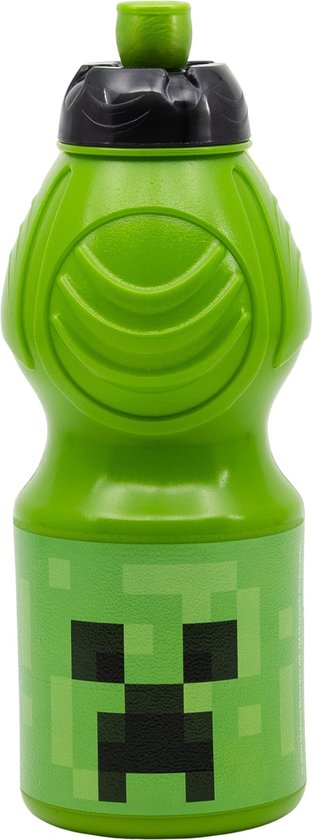 Stor Bidon Minecraft Junior - Drinkfles - 400ml - Groen van Merkloos