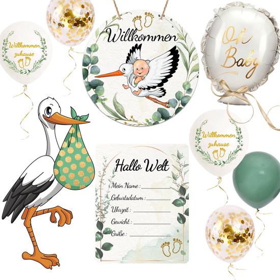 Store_9 - baby gift sets - kraamcadeau - perfect voor babyshower - groen - unieke baby geschenken - ideaal voor nieuwe ouders - voor jongens en mei... van Merkloos