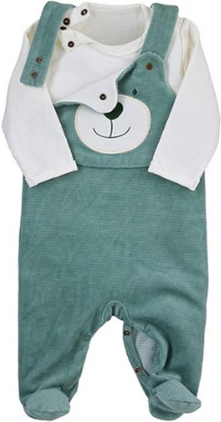 Strampler Set Nicki Ben – Uniseks Baby Romperbroek – Zachte Speelpak Set – Comfortabel & Warm – Babykleding 0-6 Maanden van Hüttenhöhle