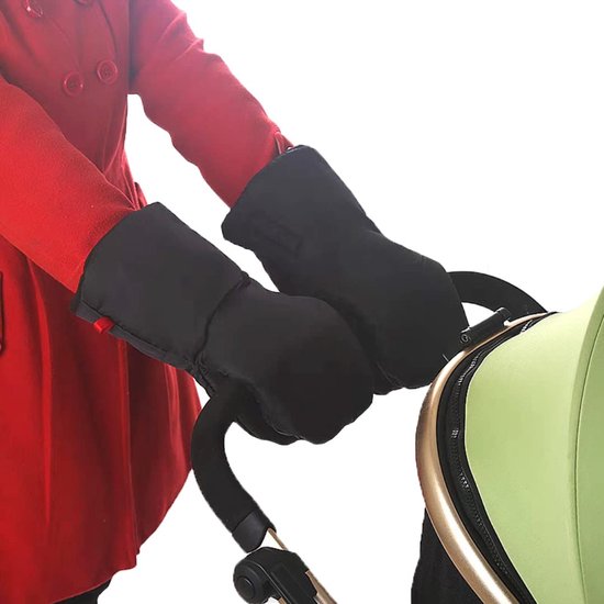 Stroller Handschoenen - Dik & Warm - Waterdicht - Universeel voor Buggy & Wandelenwagen - Ouders & Verzorgers - Zwart - 1 Paar van Alecto