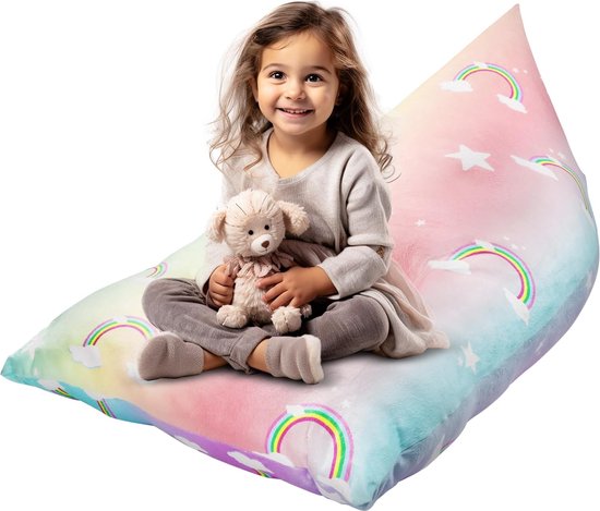 Stuffed Bean Bag kinderzitzak, knuffeldier, opbergzitzak, kinderspeelgoed, knuffeldier, zitzak, kinderligstoel, zitzakken, opvouwbaar, grote capaciteit, kinderbank voor kinderen van Wernnsai
