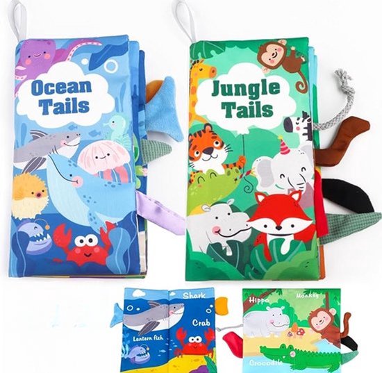 stuks baby stoffen boeken kreukboeken dierenstaart voelboeken sensorische boeken educatief speelgoed 0-6 maanden 2 stuks vijfpuntige ster bijtring baby bijtring hulpmiddel bijtspeeltjes geschikt voor jongens en meisjes