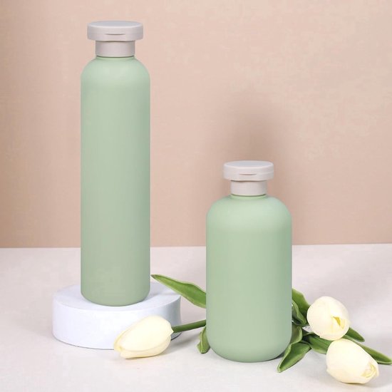 Stunq® Pak van 4 reisflessen om te vullen, Forreen 100ML/200ML/260ML/300ML knijpfles, hervulbaar plastic, lekvrij, herbruikbare reiscontainer voor shampoo, crème, vloeistoffen en lotion