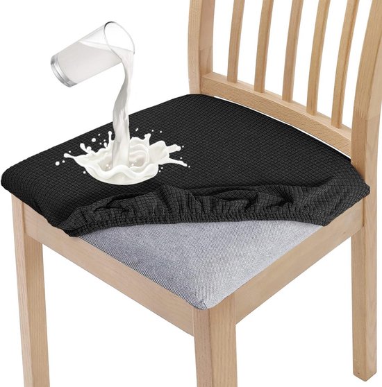 Stylish Waterproof Dining Chair Covers - Set of 4, High Stretch Protective Seat Cushion for Banquet, Kitchen, Party, Hotel