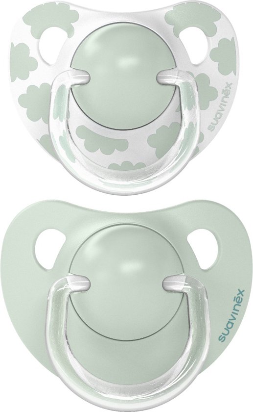 Suavinex Dreams Flat Duo Green 0-6m 2 stuks Silicone Fopspenen SXSDA1083348
