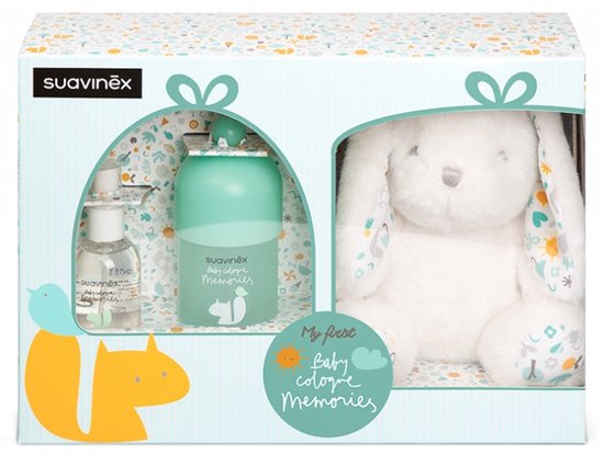 Suavinex My First Baby Cologne Memories Baby Parfum Geschenkset - 100ml + 50ml Reisformaat + Knuffel Konijn