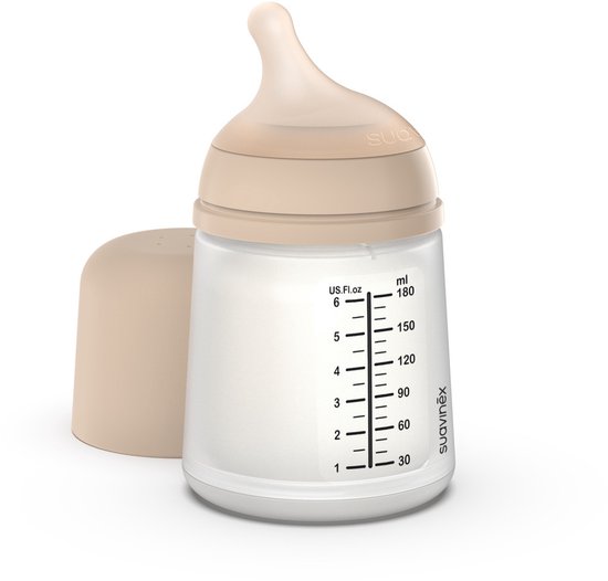 Suavinex Zero Zero Anti-Koliek Fles Borstvoeding - One Size - 180ml - Light