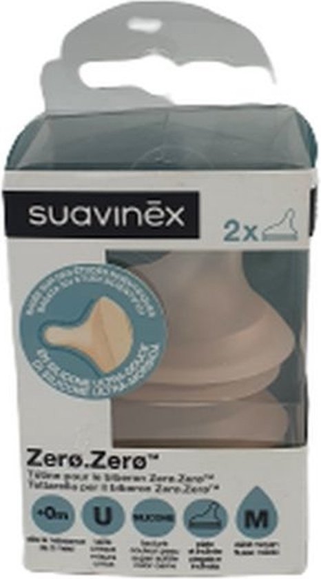 Suavinex Zero.Zero Anti-Colic Medium Flow 2 Stuks Silicone Speen - Multicolor - Siliconen - Babyspeen - Speen - Baby van Merkloos