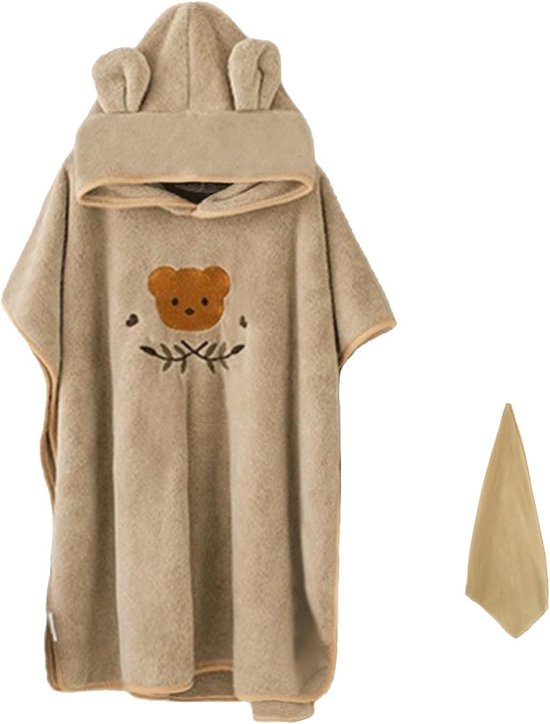 Super Absorberende Baby Badponcho met Kap - Badhanddoek voor Pasgeborenen en Peuters 0-3 Jaar, Ideaal voor Bad- en Zwemuitjes